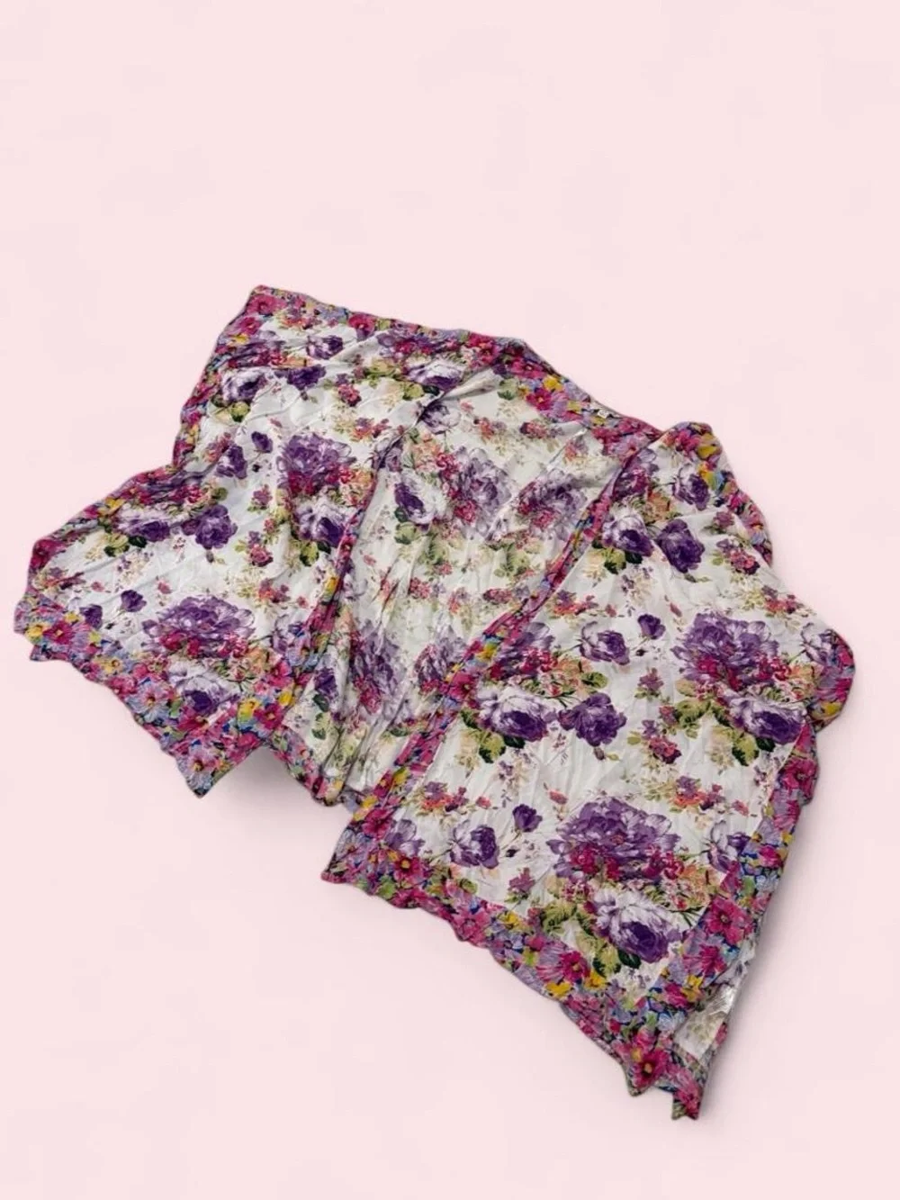 Umgee Floral Sheer Kimono in Pink, Purple & Yellow